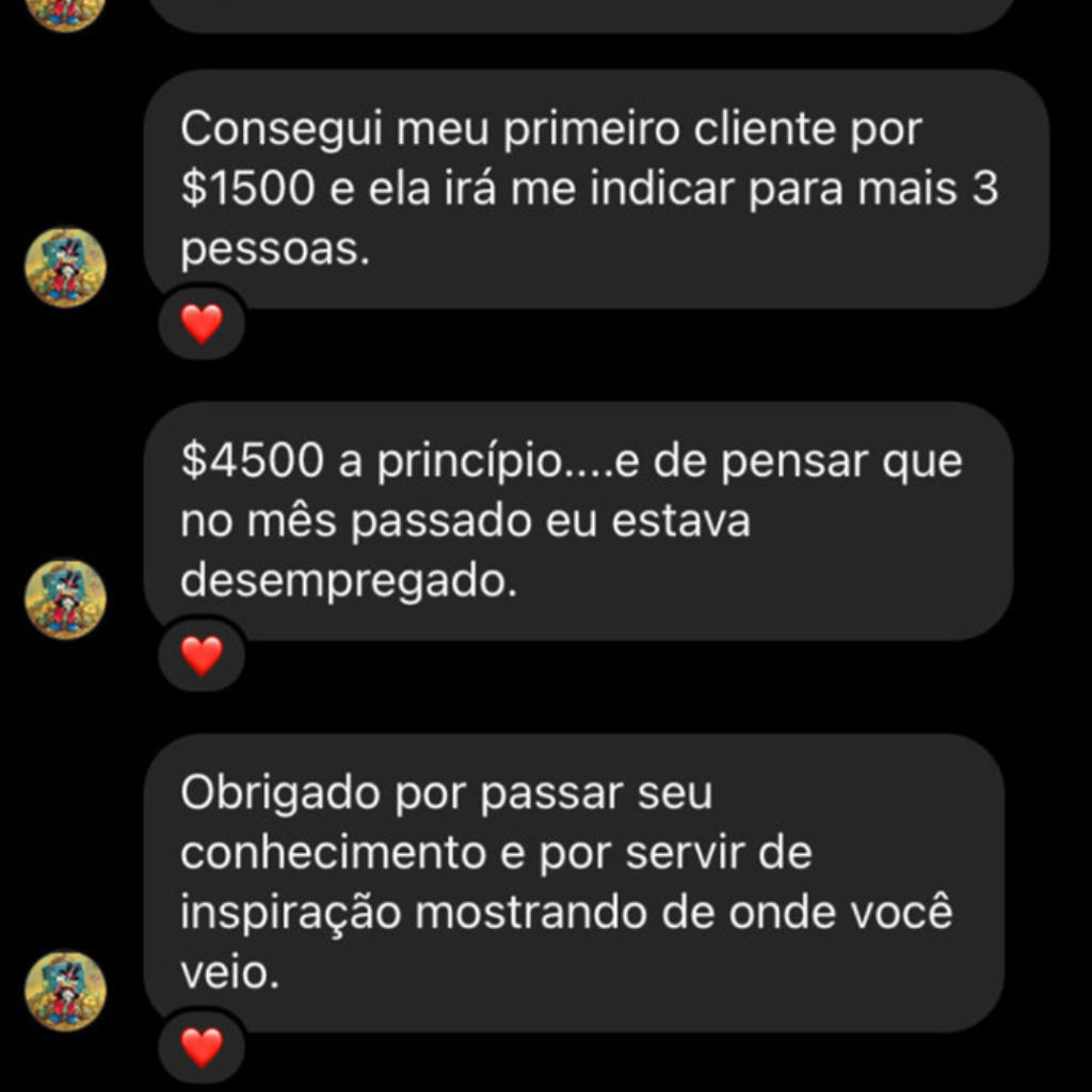 Depoimento de aluno