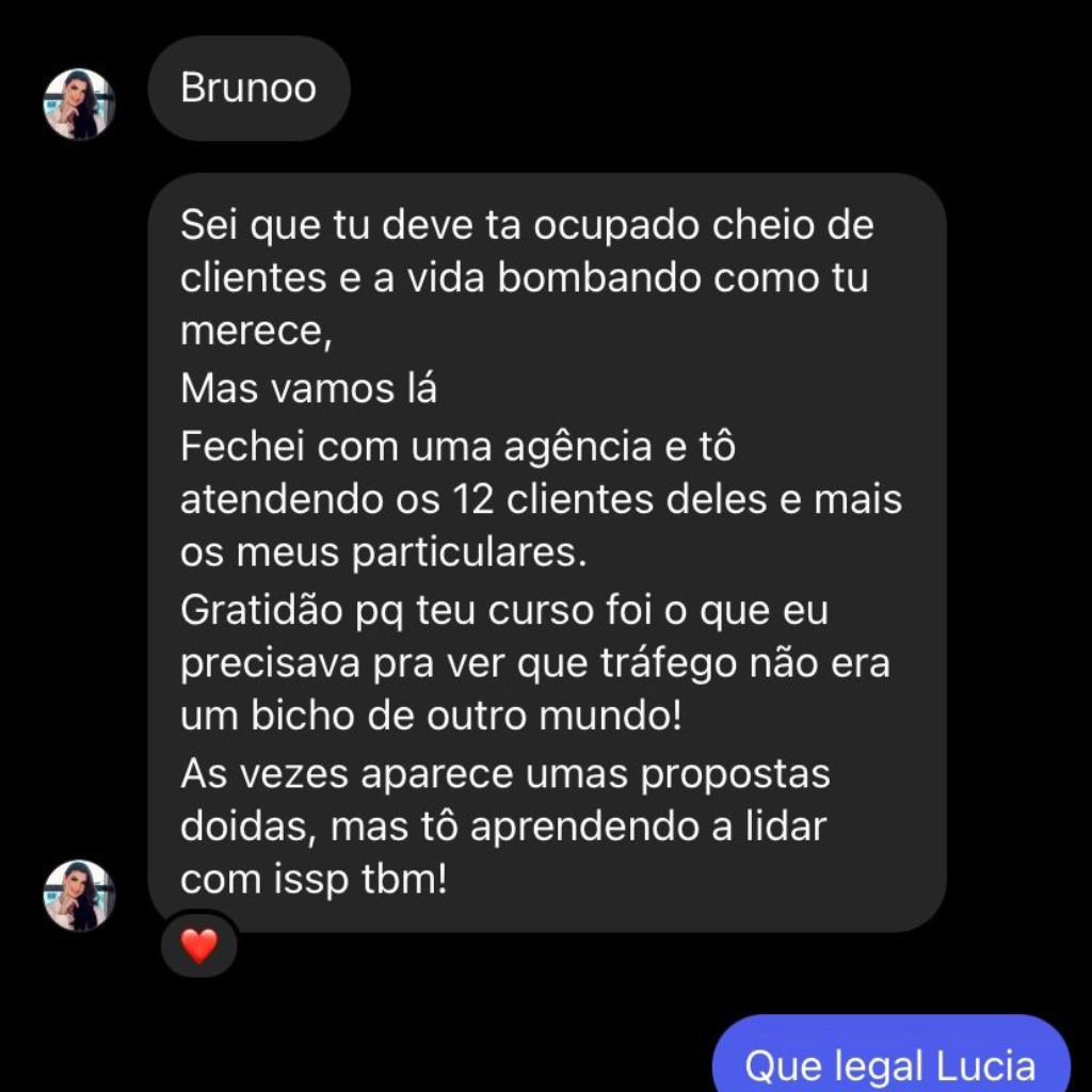 Depoimento de aluno